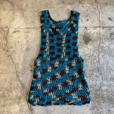 画像1: ALL OVER PATTERN COLOR DESIGN KNIT VEST / Ladies M (1)