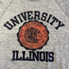 画像9: 80's FRONT PRINTED COLLEGE DESIGN L/S SWEAT / Ladies L  (9)