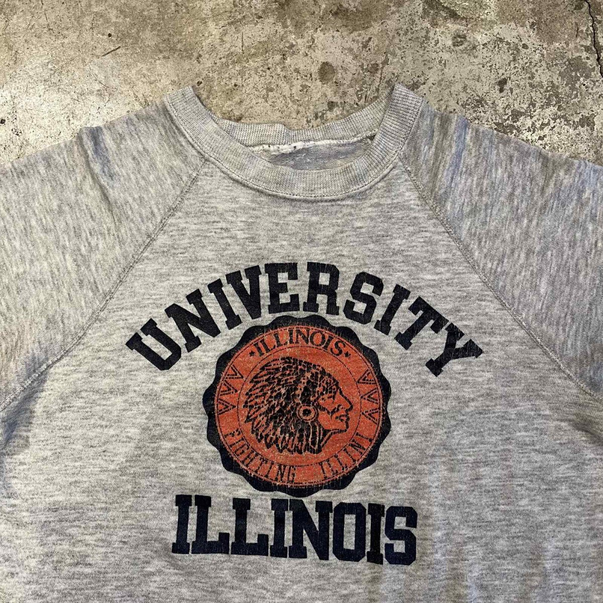 画像8: 80's FRONT PRINTED COLLEGE DESIGN L/S SWEAT / Ladies L  (8)