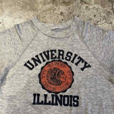 画像8: 80's FRONT PRINTED COLLEGE DESIGN L/S SWEAT / Ladies L  (8)