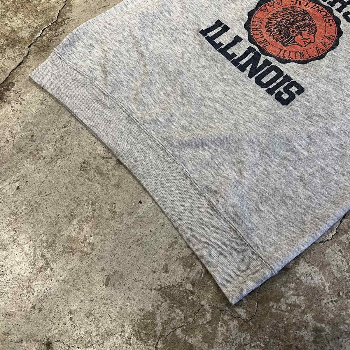 画像4: 80's FRONT PRINTED COLLEGE DESIGN L/S SWEAT / Ladies L  (4)