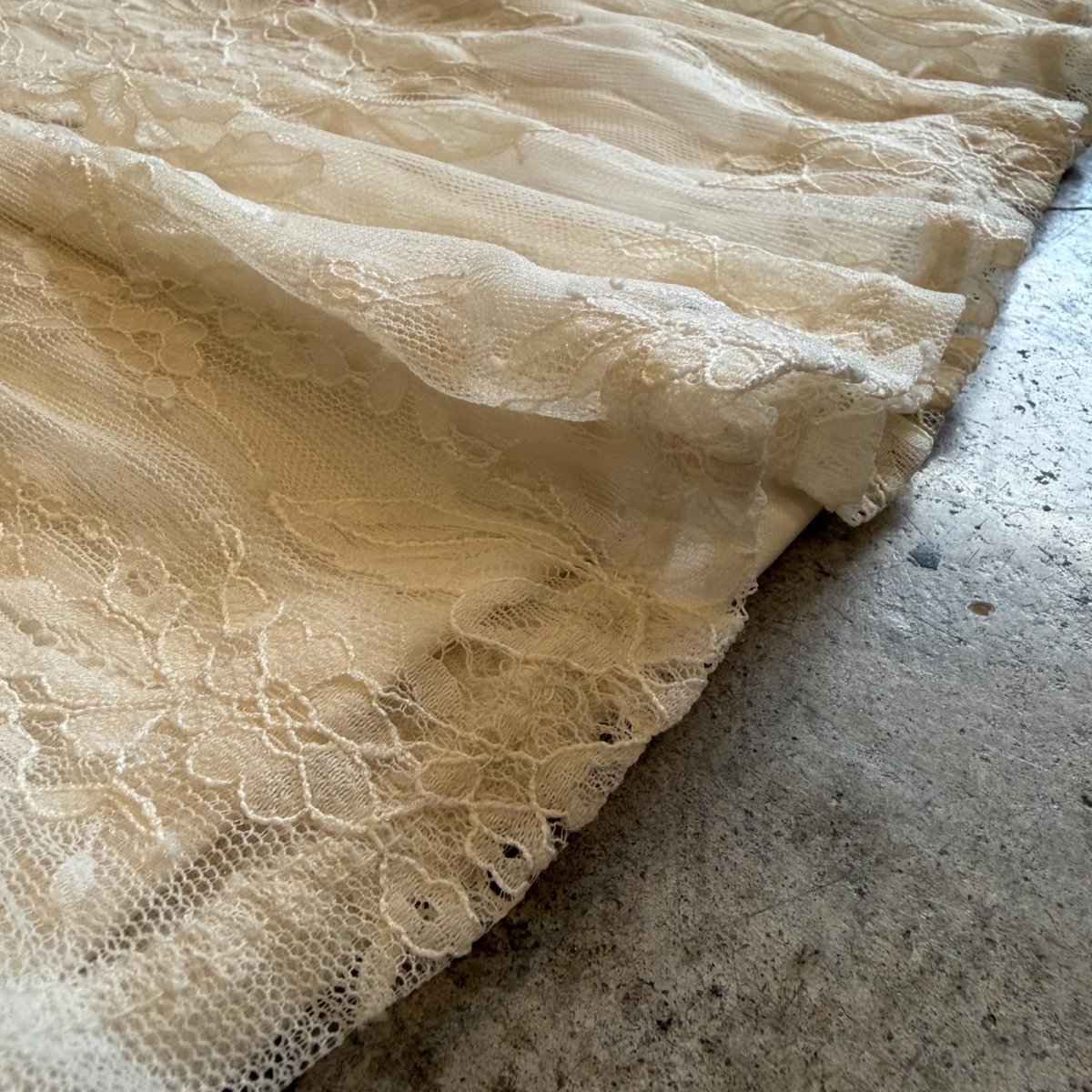 画像11: FLORAL PATTERN DESIGN LACE SKIRT / W26~W38 (11)