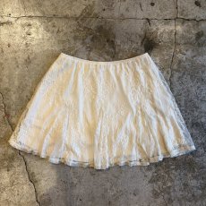 画像2: FLORAL PATTERN DESIGN LACE SKIRT / W26~W38 (2)