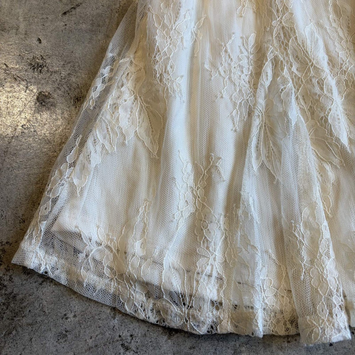 画像4: FLORAL PATTERN DESIGN LACE SKIRT / W26~W38 (4)
