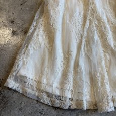 画像4: FLORAL PATTERN DESIGN LACE SKIRT / W26~W38 (4)