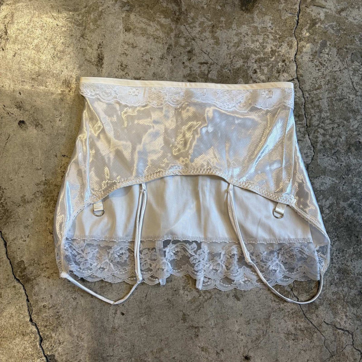 画像2: 【Wiz&Witch】"UNITED" LACE MIX WRAP SKIRT / FREE (2)