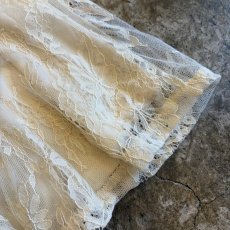 画像10: FLORAL PATTERN DESIGN LACE SKIRT / W26~W38 (10)