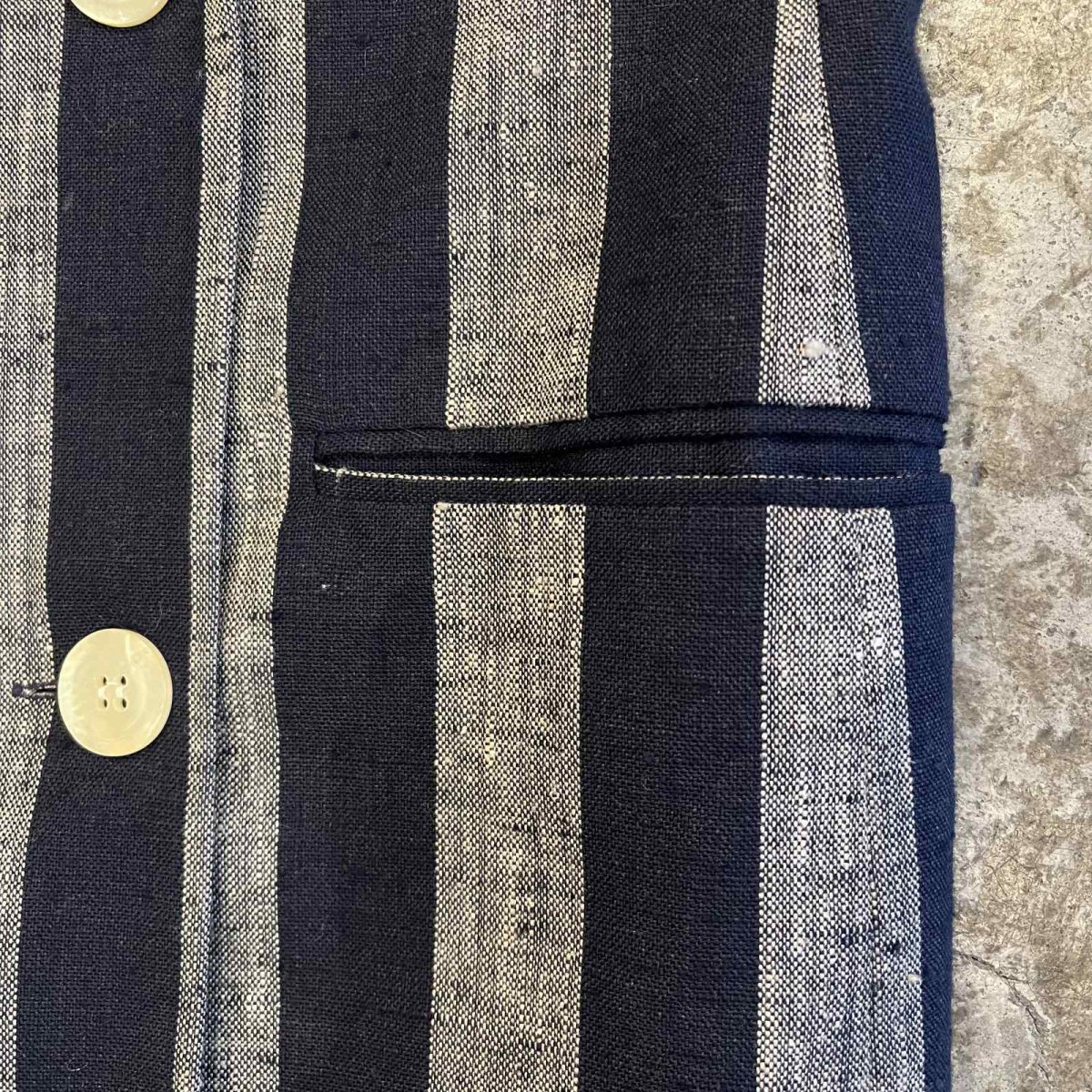 画像6: ALL OVER STRIPE PATTERN DOUBLE DESIGN TAYLOR JACKET / Ladies M(4) / MADE IN USA (6)