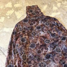 画像3: FLORAL GRAPHIC PATTERN WASHER DESIGN HI-NECK L/S TOPS / Mens L (3)