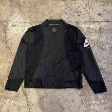 画像1: 【NIKE AIR】BLACK COLOR MESH×NYLON DOCKING DESIGN ZIP UP TOPS / Ladies M  (1)