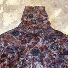 画像10: FLORAL GRAPHIC PATTERN WASHER DESIGN HI-NECK L/S TOPS / Mens L (10)