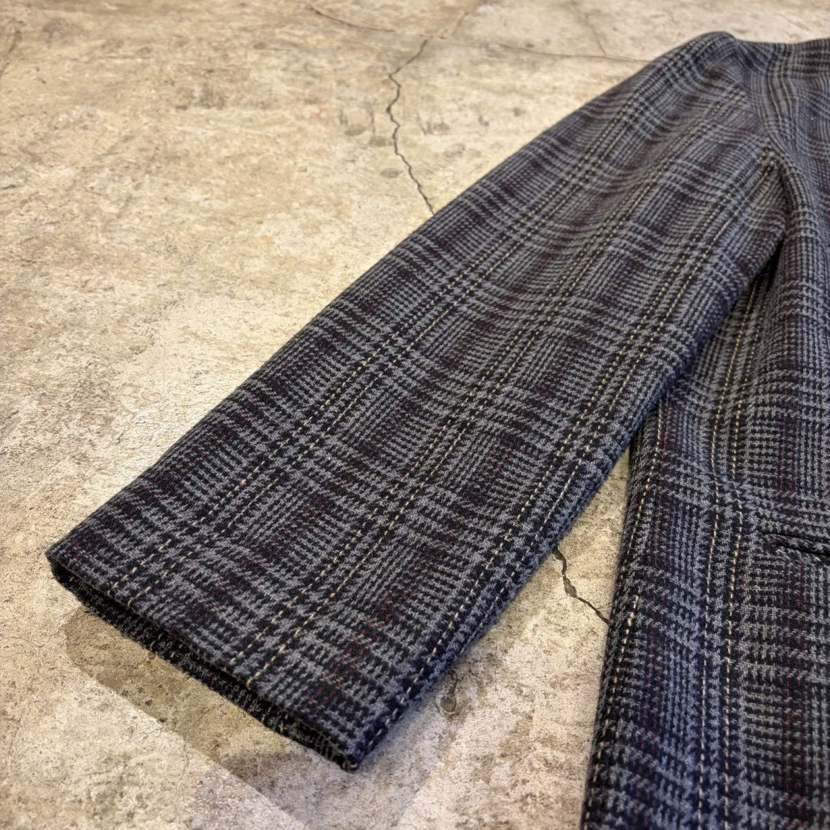 画像5: ALL OVER CHECK PATTERN TAILORED JACKET / Ladies L (5)