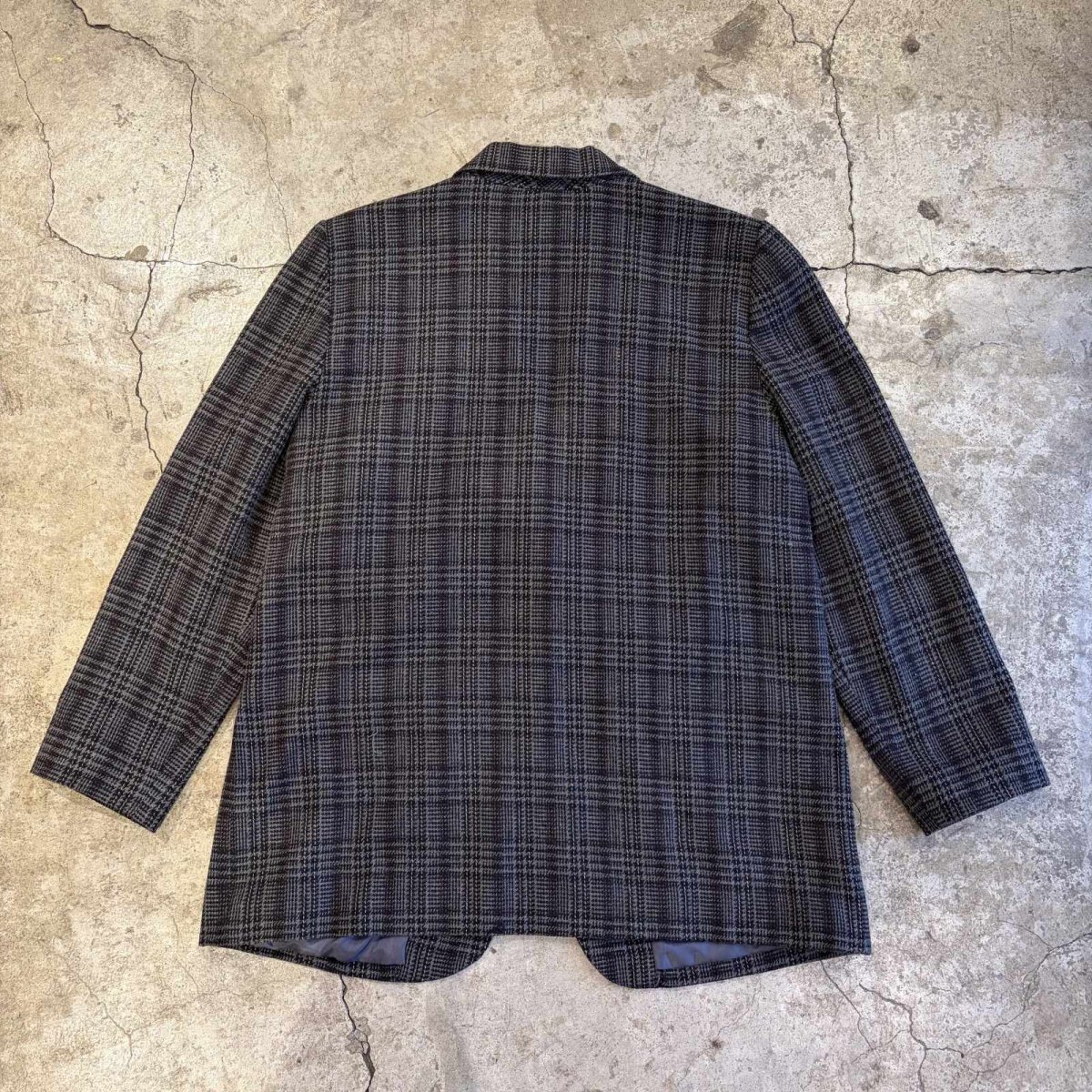 画像2: ALL OVER CHECK PATTERN TAILORED JACKET / Ladies L (2)