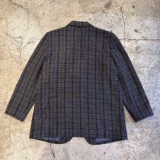 画像2: ALL OVER CHECK PATTERN TAILORED JACKET / Ladies L (2)