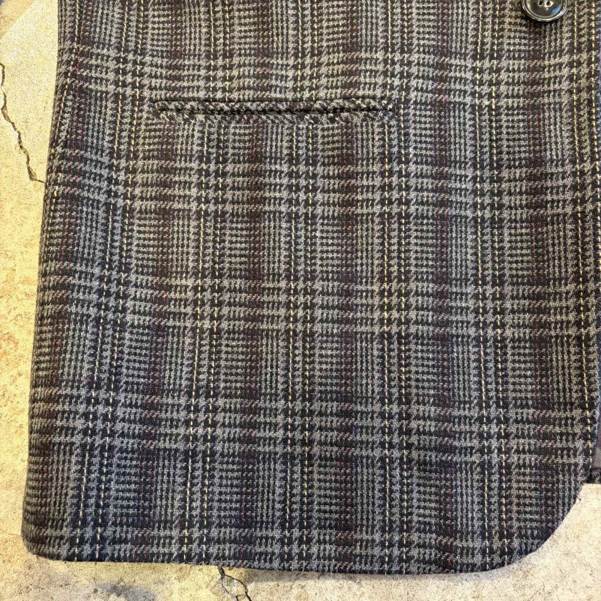 画像8: ALL OVER CHECK PATTERN TAILORED JACKET / Ladies L (8)