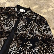 画像4: BEADS&EMBROIDERY DECORATIVE SILK JACKET / Mens L (4)