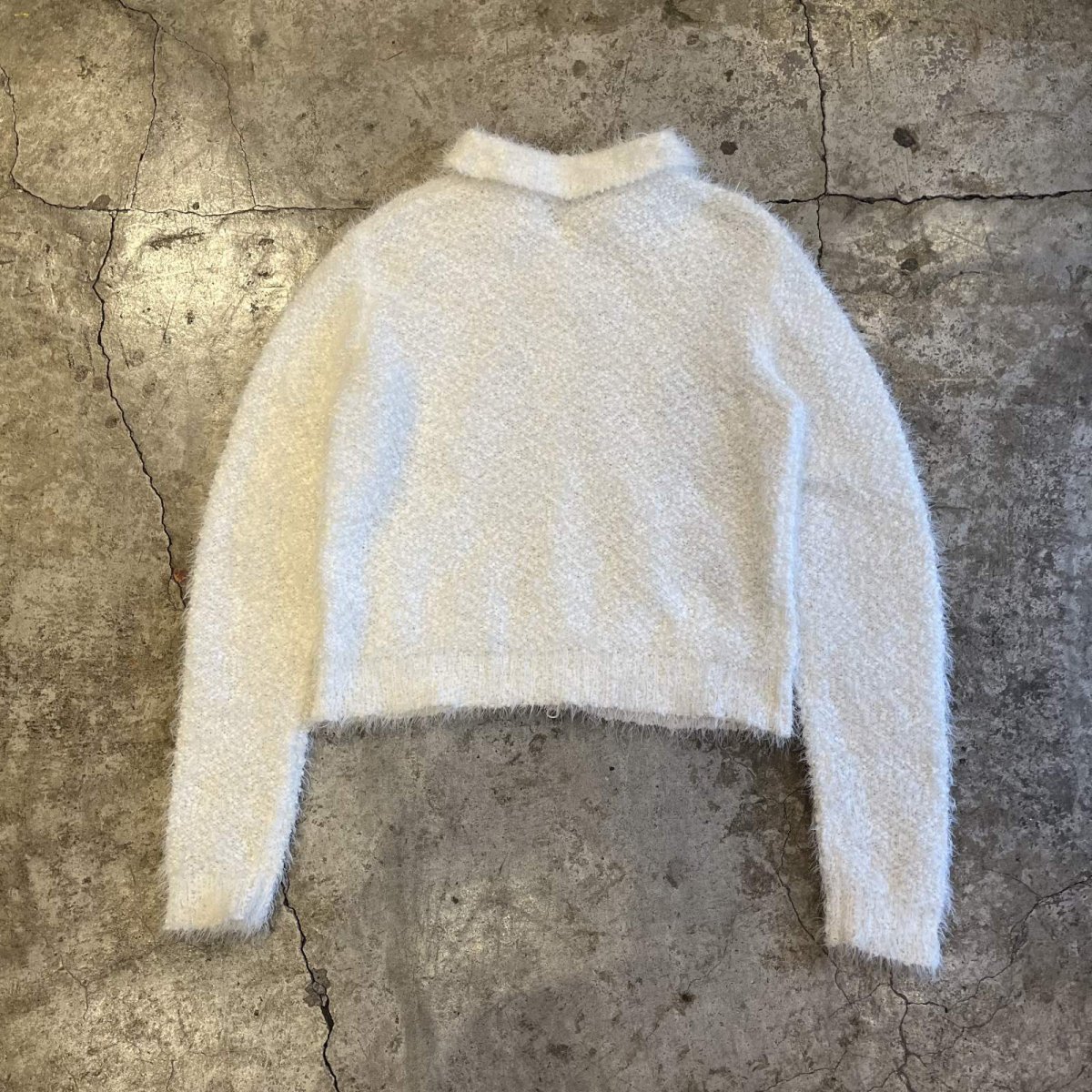画像2: ALL OVER SHAGGY PATTERN DOUBLE ZIP DESIGN KNIT L/S TOPS /  Ladies M(L) (2)