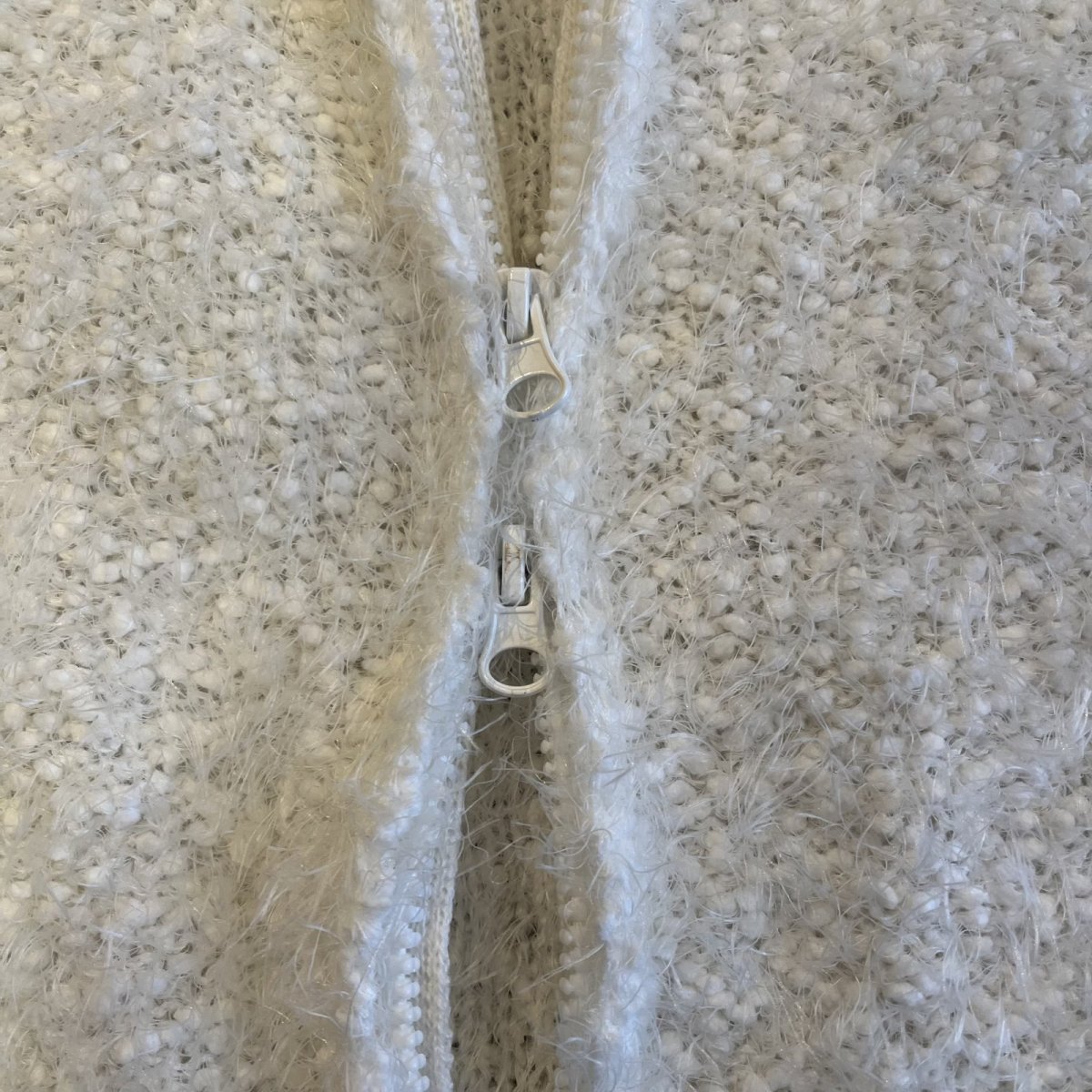 画像10: ALL OVER SHAGGY PATTERN DOUBLE ZIP DESIGN KNIT L/S TOPS /  Ladies M(L) (10)