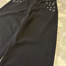 画像4: STUDS&EYELET DECORATIVE WIDE DENIM PANTS / W29 (4)