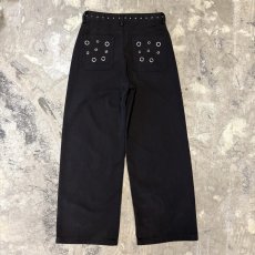 画像2: STUDS&EYELET DECORATIVE WIDE DENIM PANTS / W29 (2)