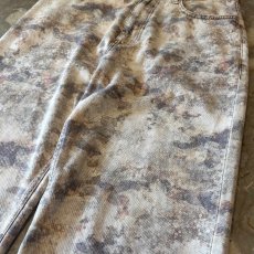画像4: ALL OVER PATTERN WIDE SILHOUETTE COTTON PANTS / W33 (4)