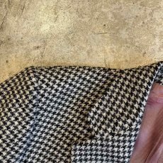 画像11: HOUNDSTOOTH PATTERN 3 POCKET LANA WOOL TAILORED JACKET / Ladies L(48) / MADE IN ITALY (11)