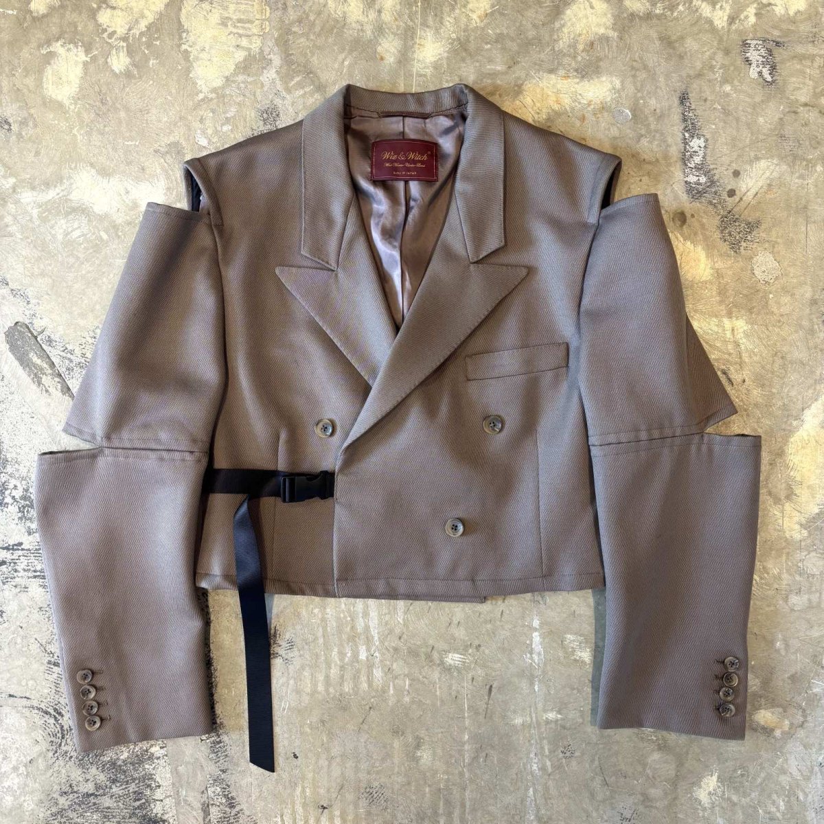 画像1: 【Wiz&Witch】"TRANSFORM" WRAP TAYLOR JACKET / BROWN / OS (1)