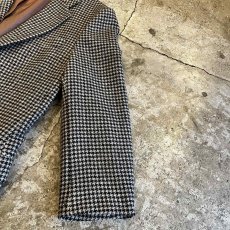 画像8: HOUNDSTOOTH PATTERN 3 POCKET LANA WOOL TAILORED JACKET / Ladies L(48) / MADE IN ITALY (8)