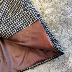 画像5: HOUNDSTOOTH PATTERN 3 POCKET LANA WOOL TAILORED JACKET / Ladies L(48) / MADE IN ITALY (5)