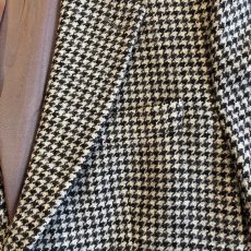 画像10: HOUNDSTOOTH PATTERN 3 POCKET LANA WOOL TAILORED JACKET / Ladies L(48) / MADE IN ITALY (10)