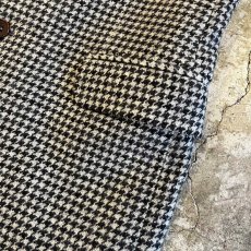 画像6: HOUNDSTOOTH PATTERN 3 POCKET LANA WOOL TAILORED JACKET / Ladies L(48) / MADE IN ITALY (6)