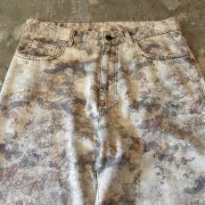 画像10: ALL OVER PATTERN WIDE SILHOUETTE COTTON PANTS / W33 (10)