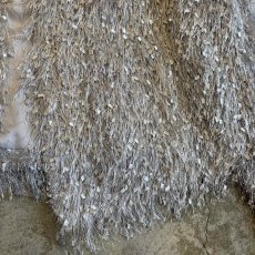 画像4: LIGHT GREY COLOR DESIGN SHAGGY DESIGN CARDIGAN / Ladies L (4)