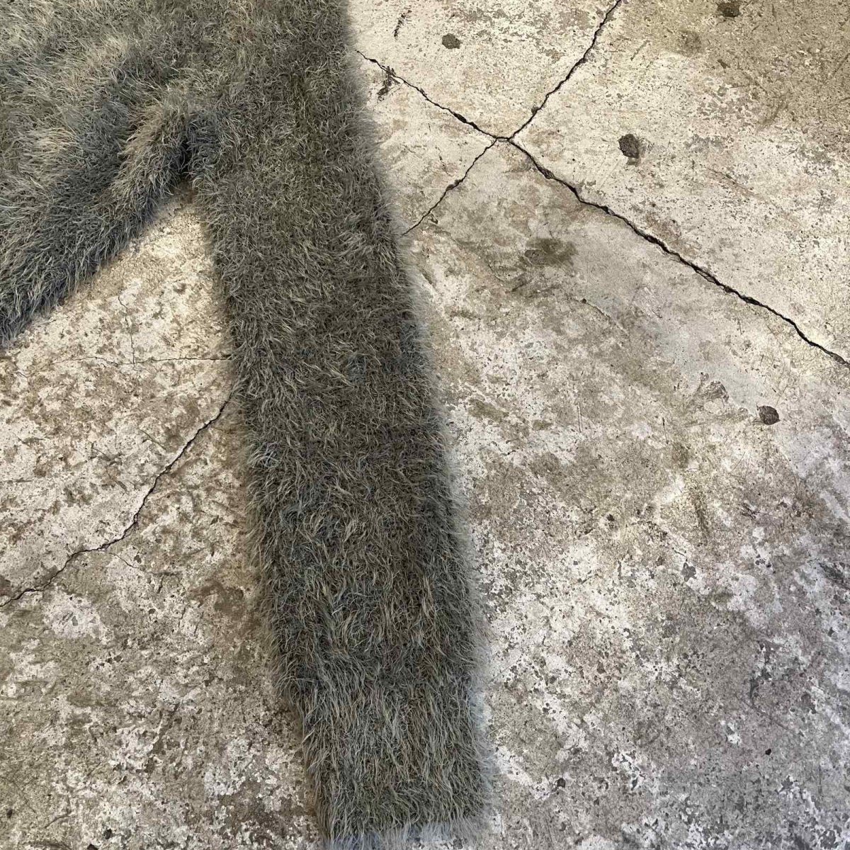 画像7: KHAKI COLOR DESIGN SHAGGY KNIT L/S TOPS / Ladies M(S) (7)