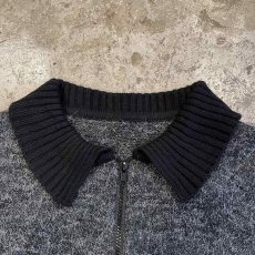 画像9: RIB×WOOL BACK MINI BAG WEAR DESIGN ZIP UP KNIT L/S TOPS / Ladies M (9)