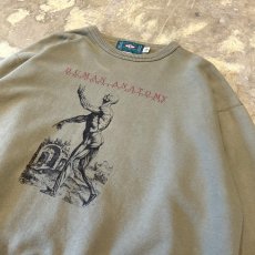 画像4: "HUMAN ANATOMY" ART PRINTED SWEAT / Mens XL (4)