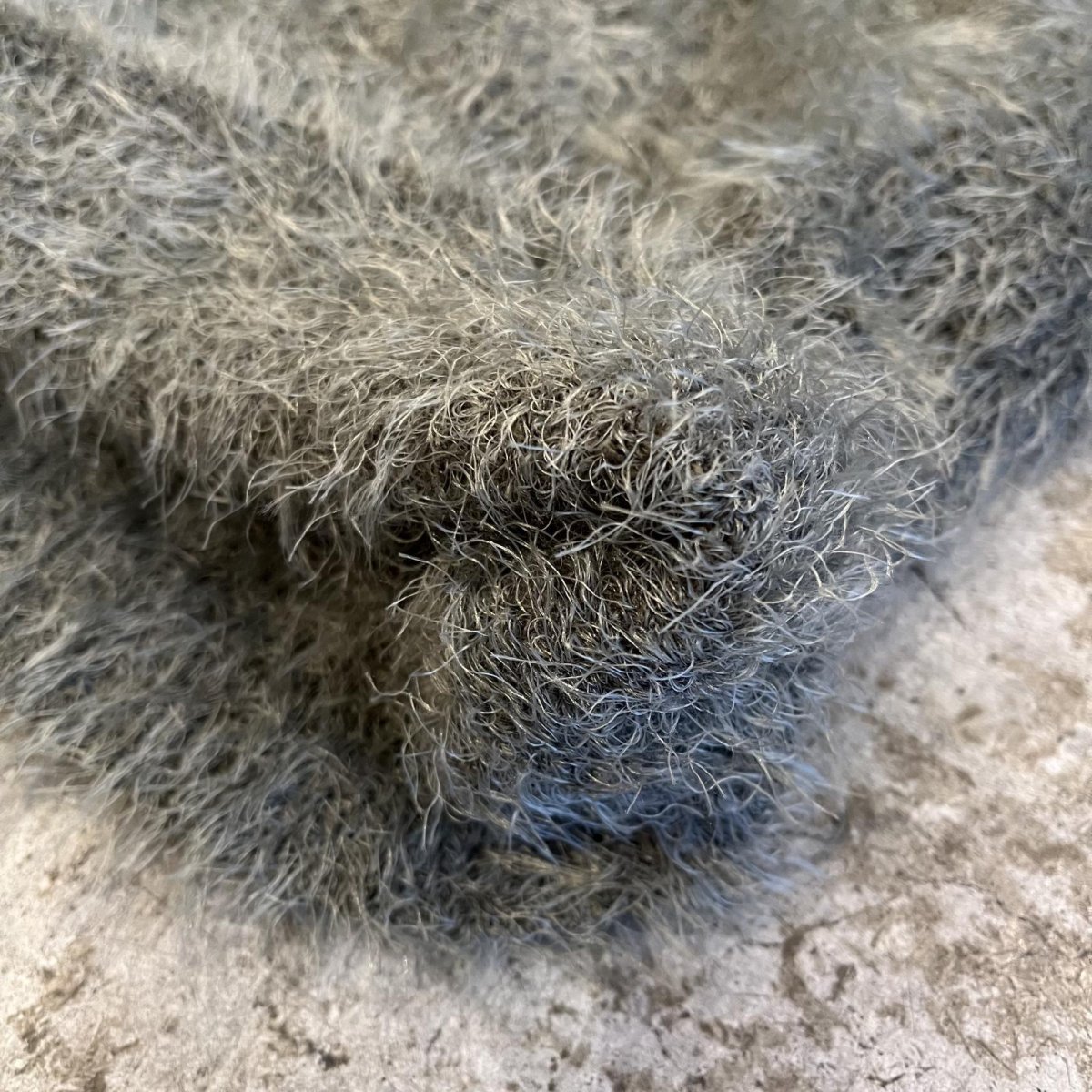 画像5: KHAKI COLOR DESIGN SHAGGY KNIT L/S TOPS / Ladies M(S) (5)