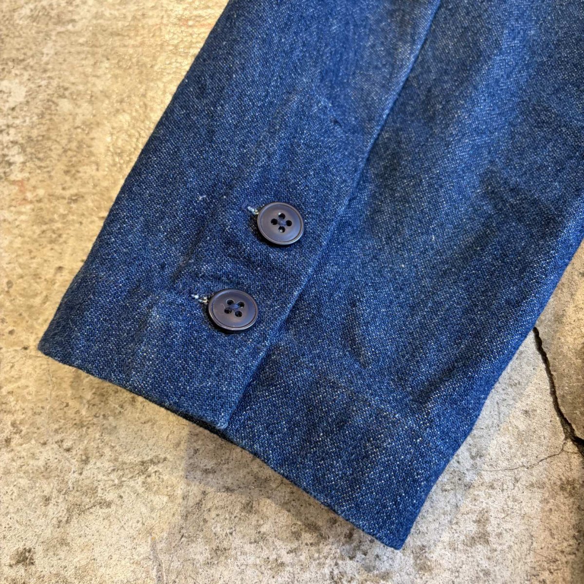 画像9: 1 BUTTON DESIGN TAILORED DENIM JACKET / Ladies M / MADE IN USA (9)