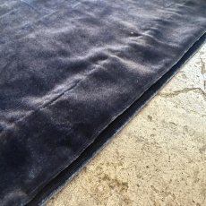画像10: NAVY COLOR VELVET SLACKS WIDE PANTS / W29 (10)
