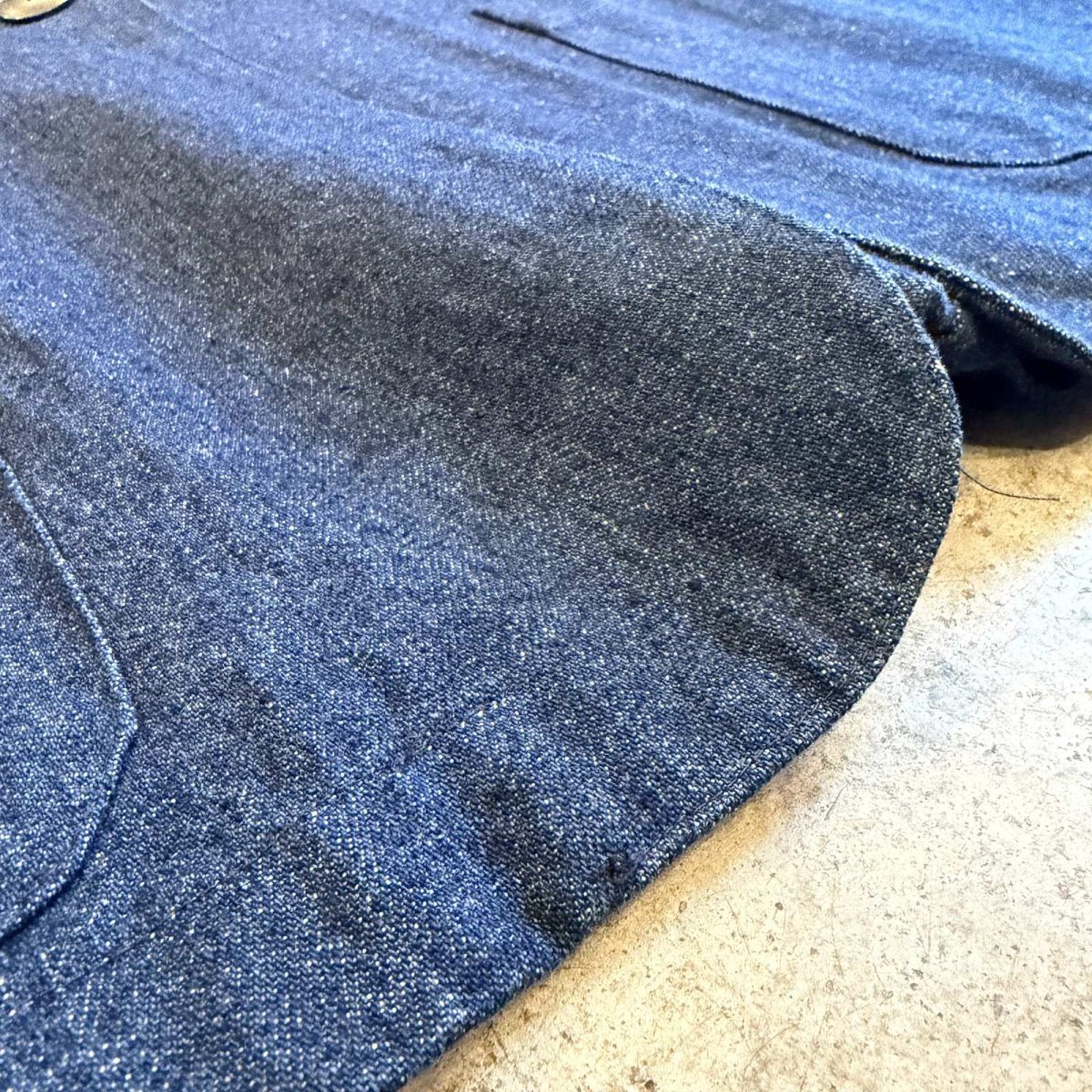 画像12: 1 BUTTON DESIGN TAILORED DENIM JACKET / Ladies M / MADE IN USA (12)