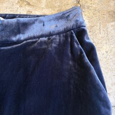 画像6: NAVY COLOR VELVET SLACKS WIDE PANTS / W29 (6)