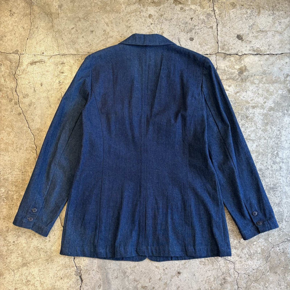 画像2: 1 BUTTON DESIGN TAILORED DENIM JACKET / Ladies M / MADE IN USA (2)