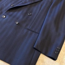 画像6: STRIPE PATTERN DOUBLE BREASTED TAILORED JACKET / Mens L (6)