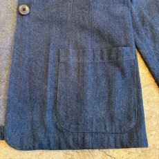 画像7: 1 BUTTON DESIGN TAILORED DENIM JACKET / Ladies M / MADE IN USA (7)