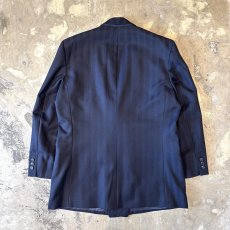 画像2: STRIPE PATTERN DOUBLE BREASTED TAILORED JACKET / Mens L (2)