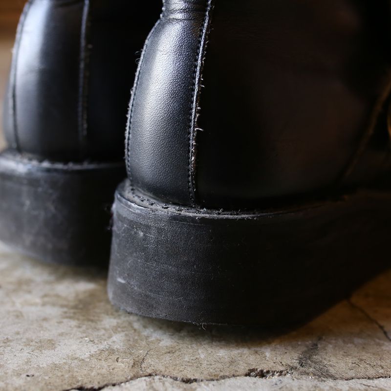 1980 s BOY LONDON STUDS DESIGN LEATHER BOOTS UNDERLAND ONLINE STORE LABREAWORLD USED VINTAGE IMPORT BRAND ITEMS