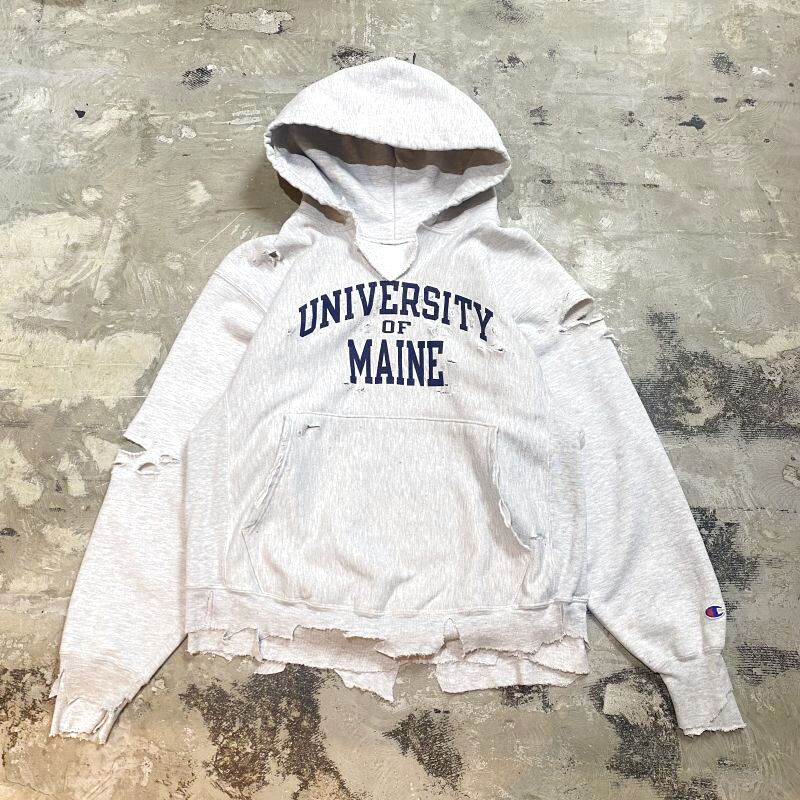 Reverse Weave☆退色☆bone  Boro sweat