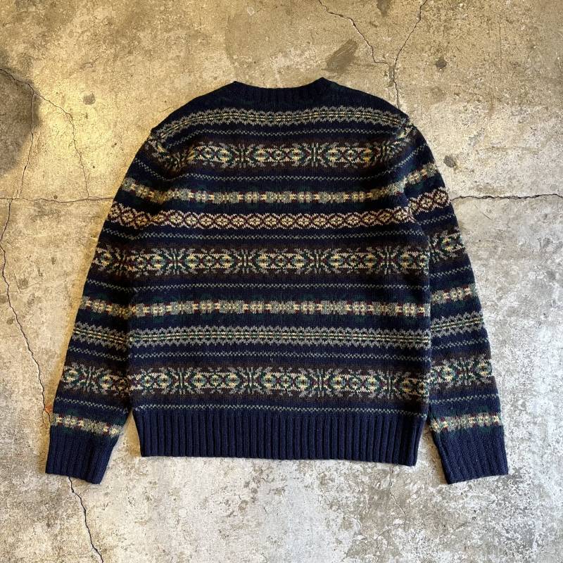 V NECK DESIGN KNIT SWEATER / Ladies 